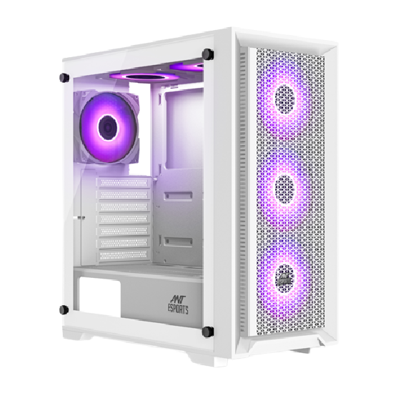 Ant Esports SX7 Mid-Tower ARGB Gaming Cabinet White